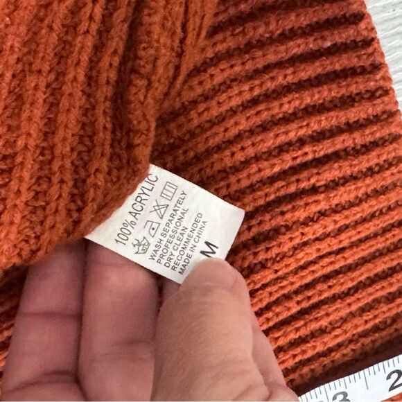 Thick Stripe Colorblock Knit Pullover Crewneck Contrast Sweater Medium - Picture 8 of 10